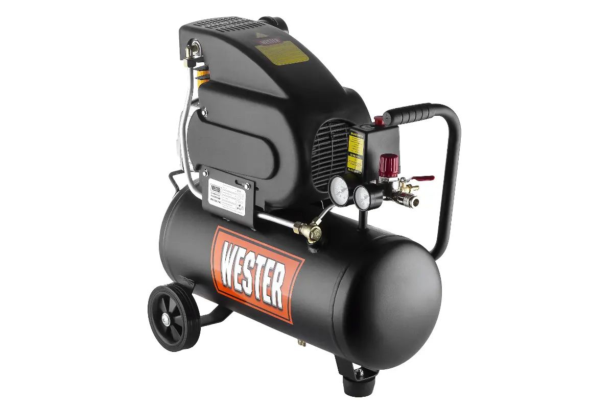 Изображение товара Компрессор поршневой масляный Wester WK1800/24C, 24 л, 208 л/мин