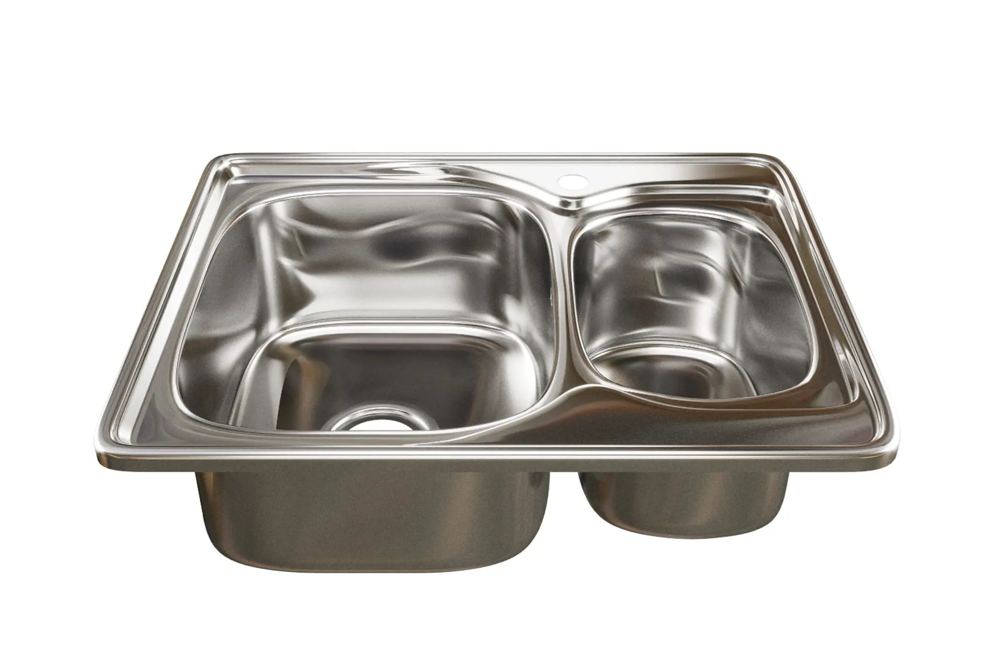 Изображение товара Врезная мойка Mixline 538196 50x63 см глубина чаши 18 см нержавеющая сталь цвет хром