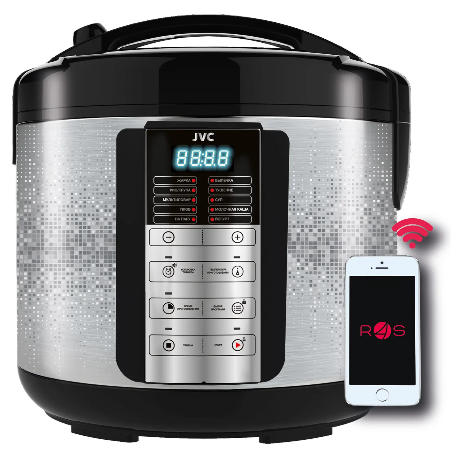 Изображение товара Мультиварка Jvc Jk-mc501 5 л 11 программ цвет серебристый, черный