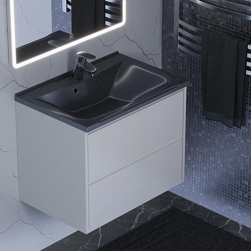 Изображение товара Раковина мебельная Uperwood upd elen Elen 64.4см цвет черный металл