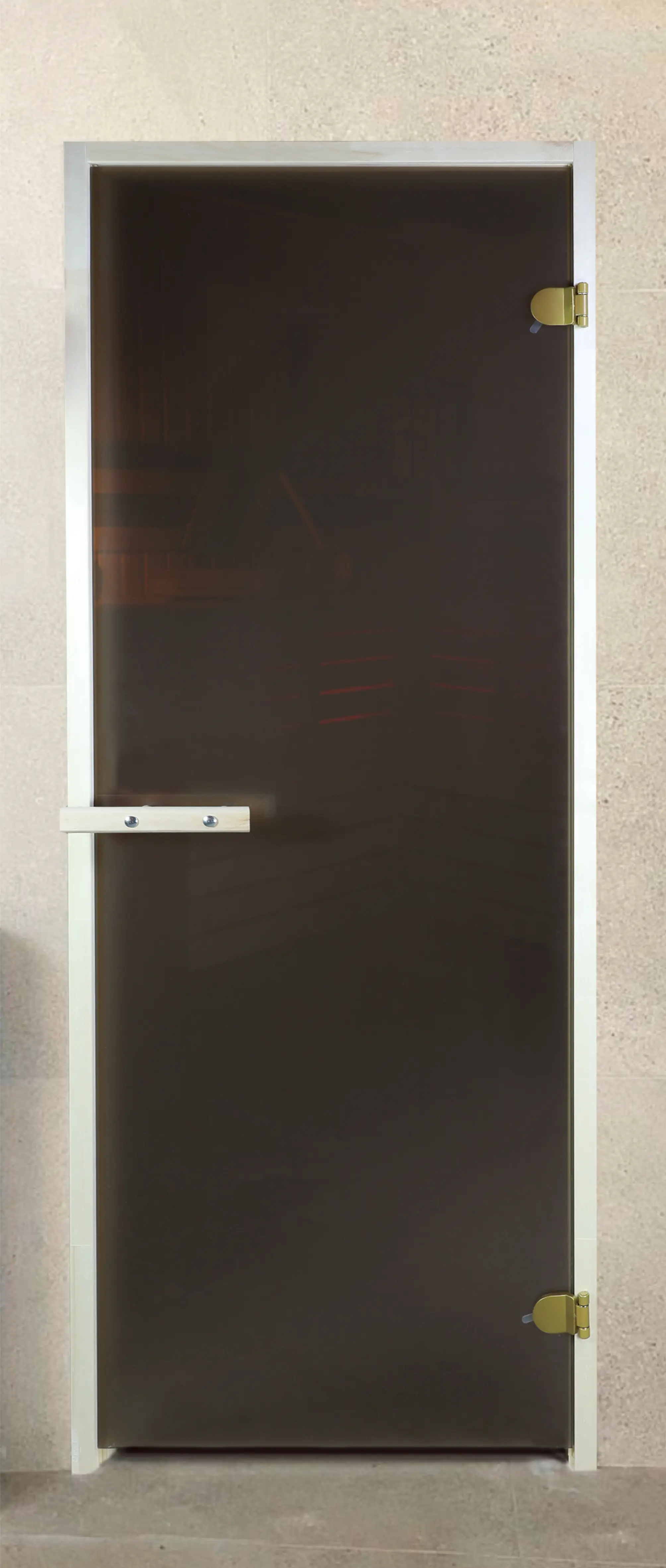 Изображение товара Дверь для бани остекленная Бронза с магнитным замком 190x70 см