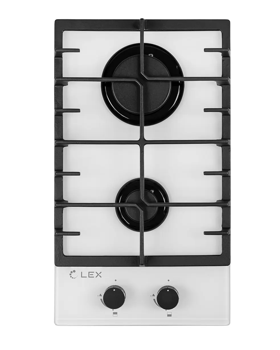 Изображение товара Газовая варочная панель Lex GVG 321 WH 30 см 2 конфорки белая
