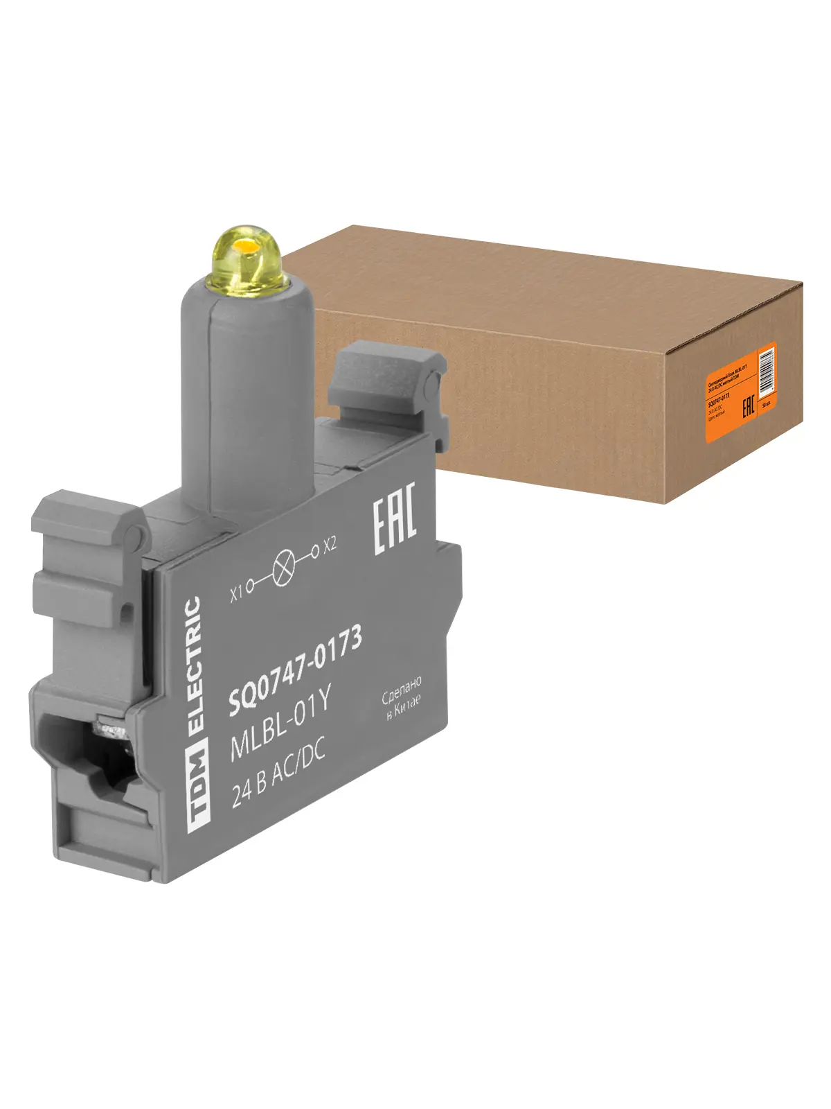 Изображение товара Блок светодиодный Tdm electric MLBL-01Y 24 В AC/DC цвет желтый 50 шт.