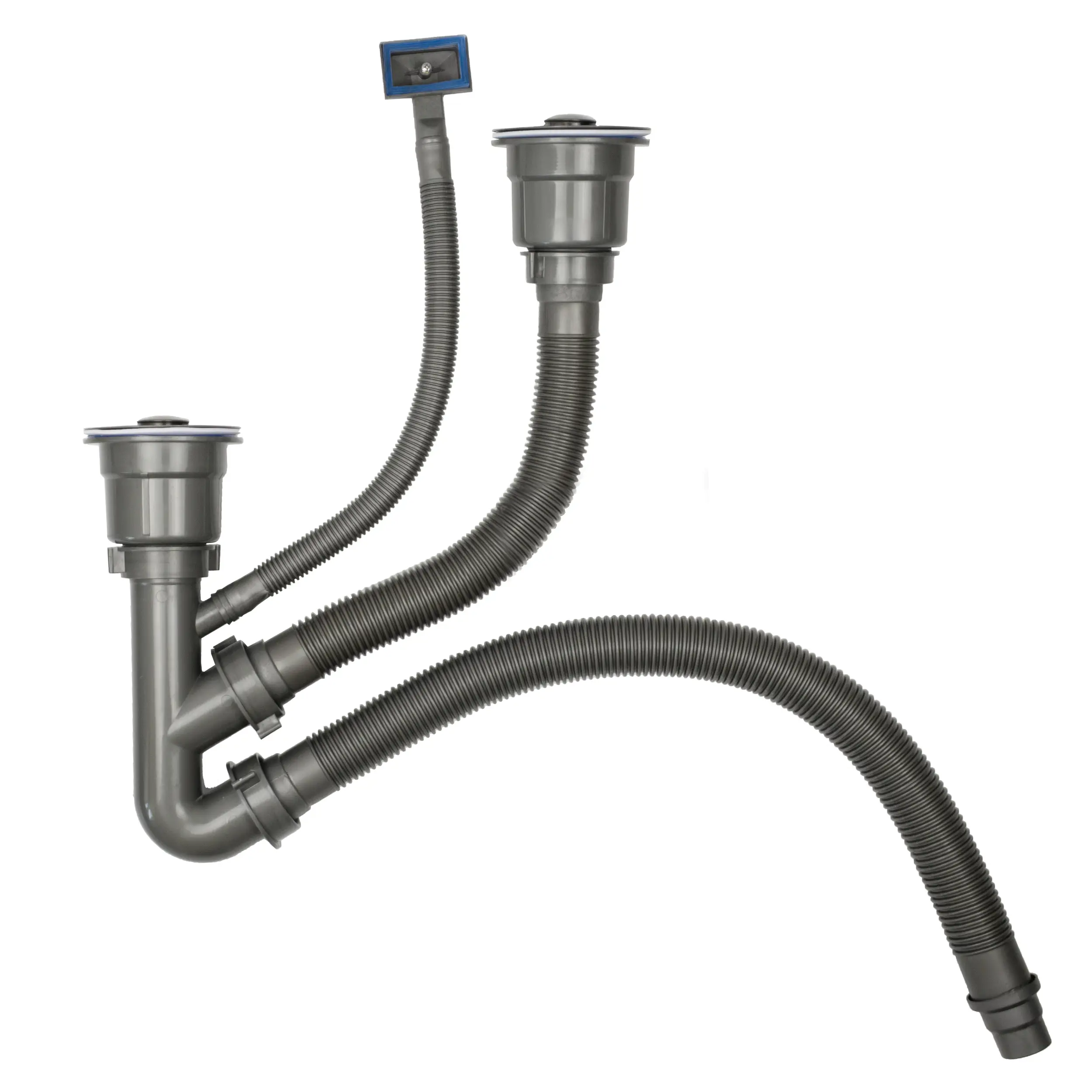 Изображение товара Сифон для раковины Diadonna D90 мм серый графит стандартный с переливом