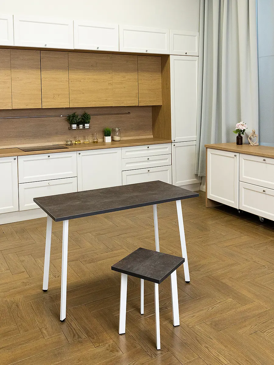 Изображение товара Кухонный стол Diko Loft Delight Dining DL-868291 90х60х75 см цвет ателье темный