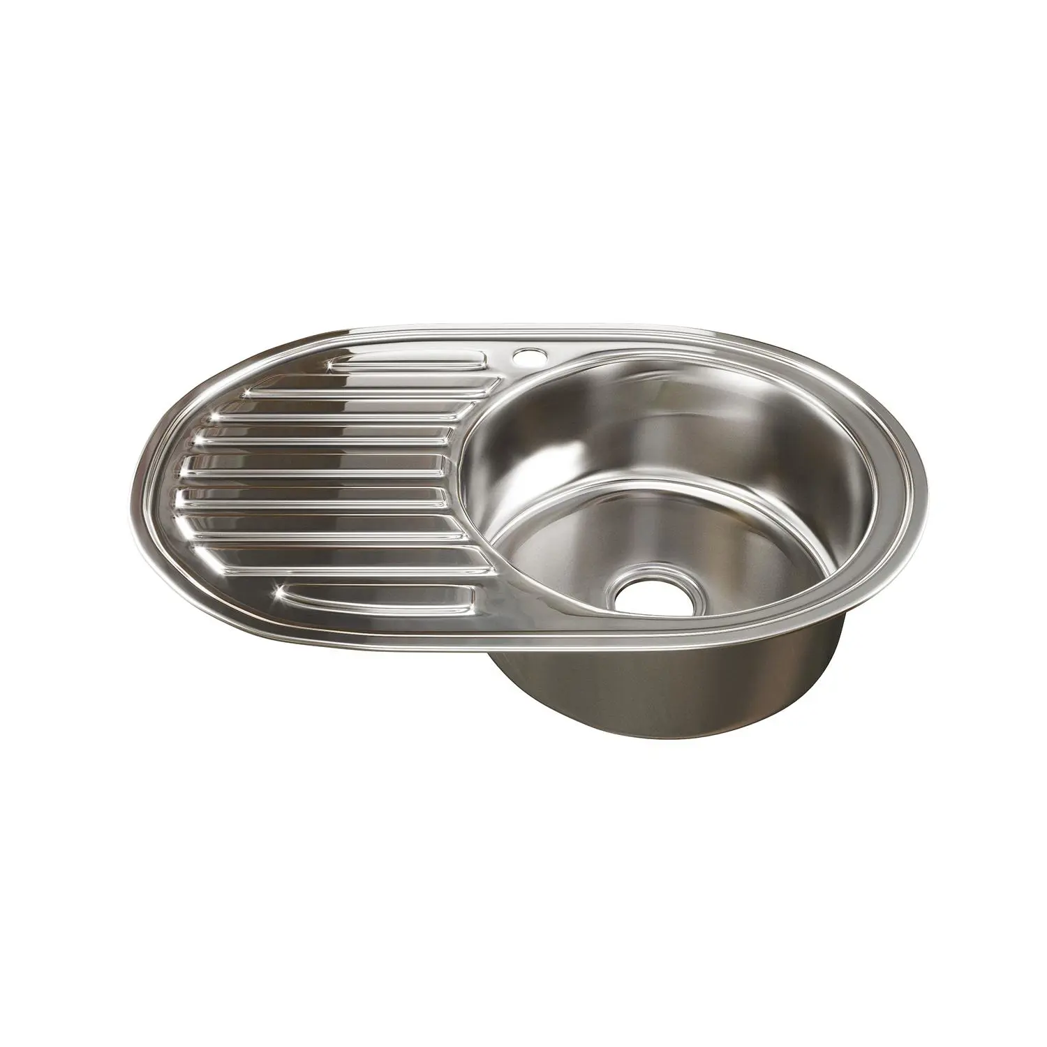 Изображение товара Врезная мойка Mixline 532305 50x77 см глубина чаши 18 см нержавеющая сталь цвет хром