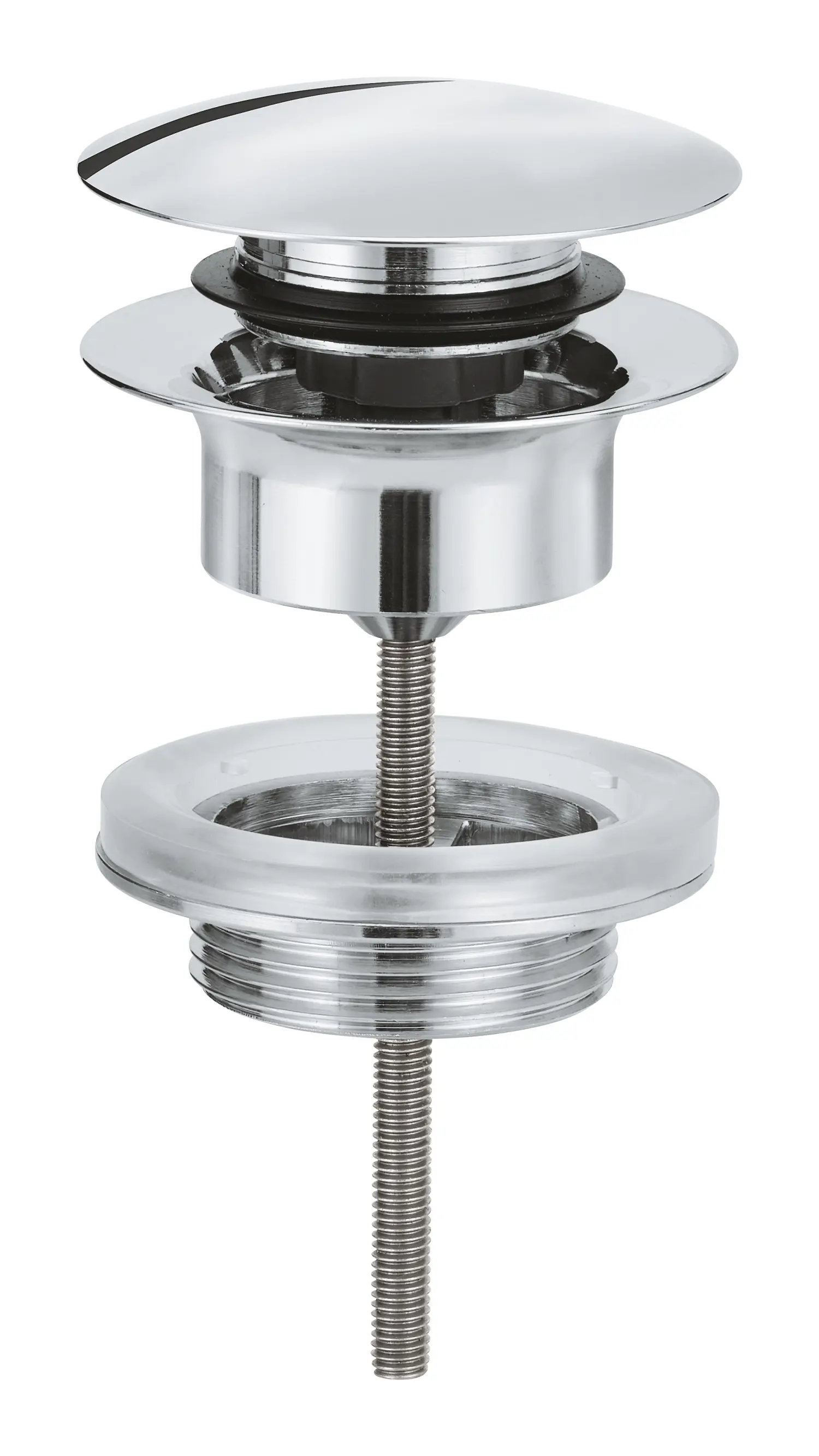 Изображение товара Донный клапан GROHE 65807000 с механизмом клик-клак для раковины хромированный