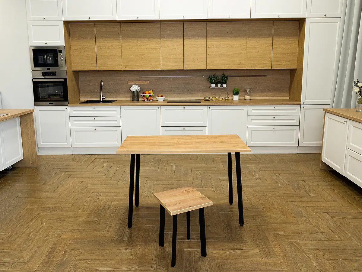 Изображение товара Стол прямоугольный Diko loft DL-868072 110x55 см лдсп цвет дуб золотой крафт