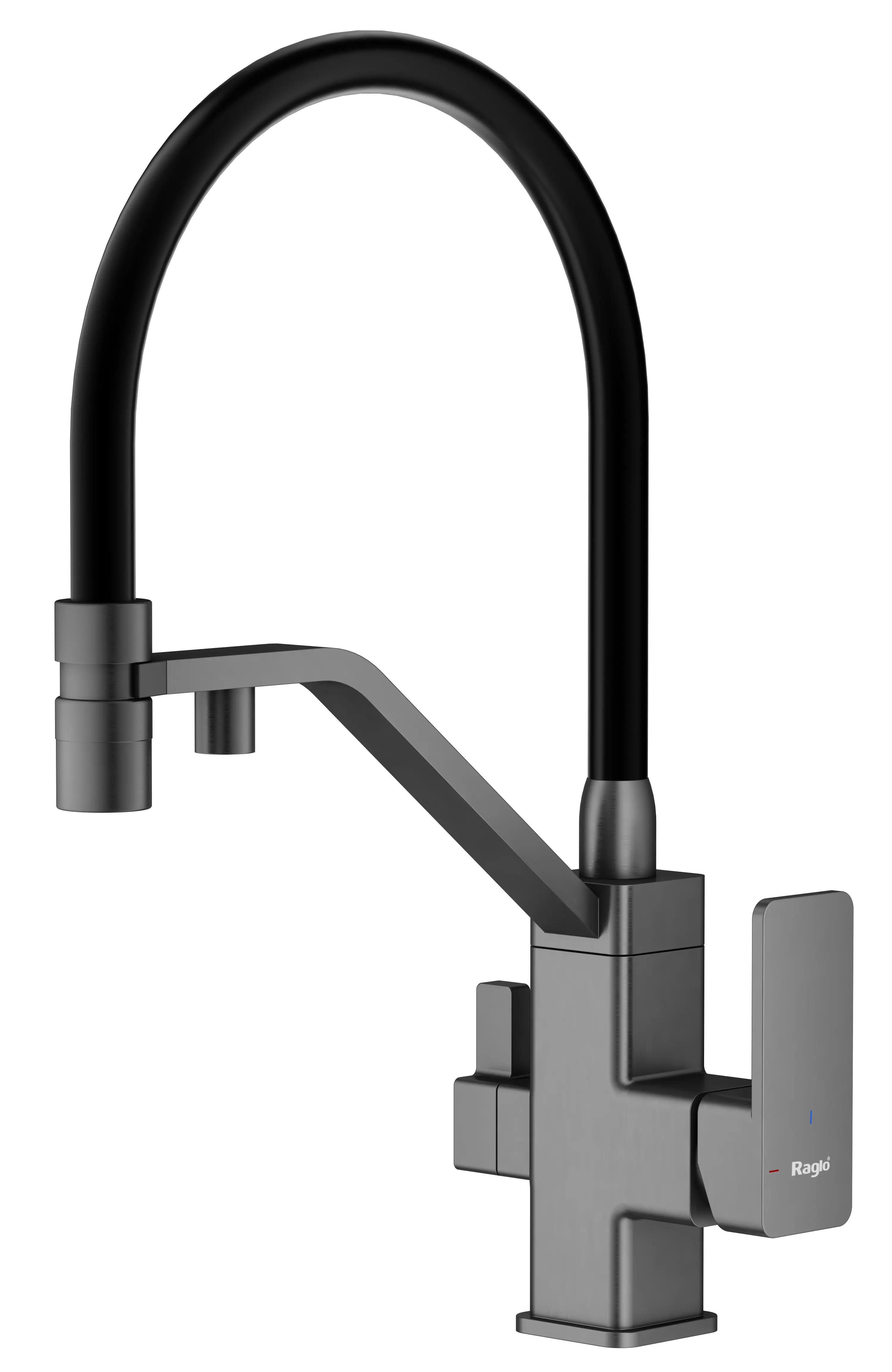 Изображение товара Смеситель для кухни Raglo R85 гибкий излив 20.3 см цвет графит