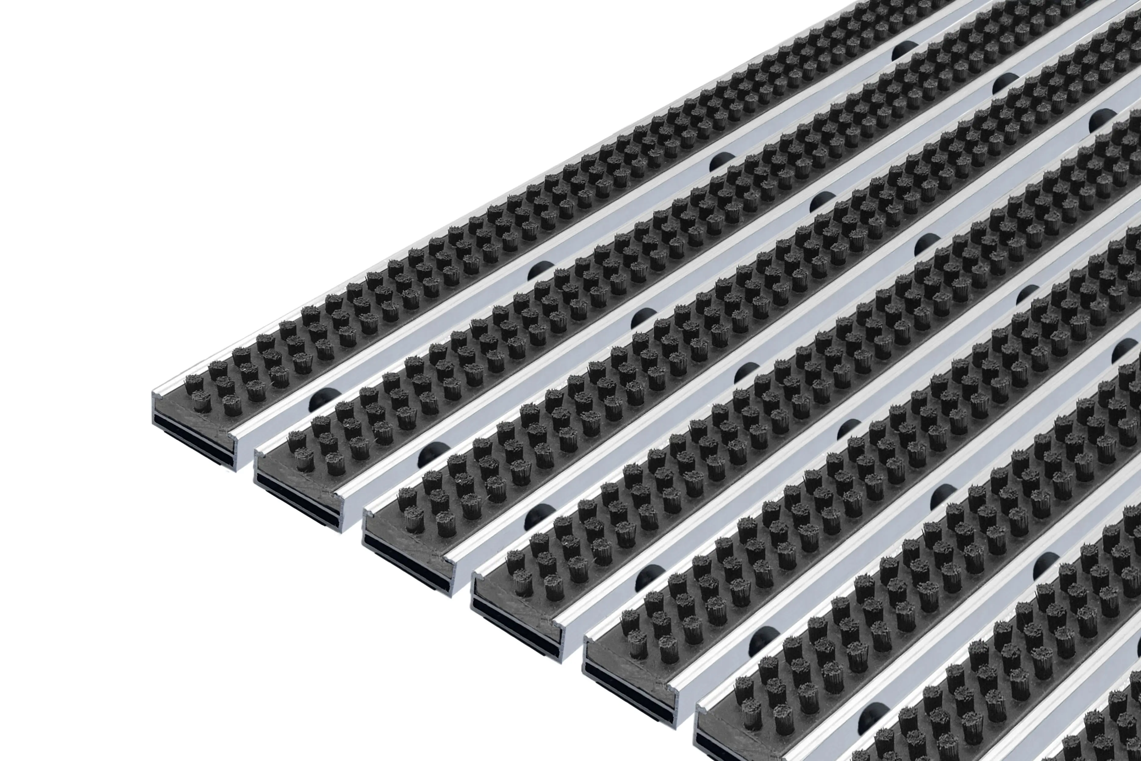 Изображение товара Придверная решетка СитиСлим бруш 594x394 мм алюминиевая