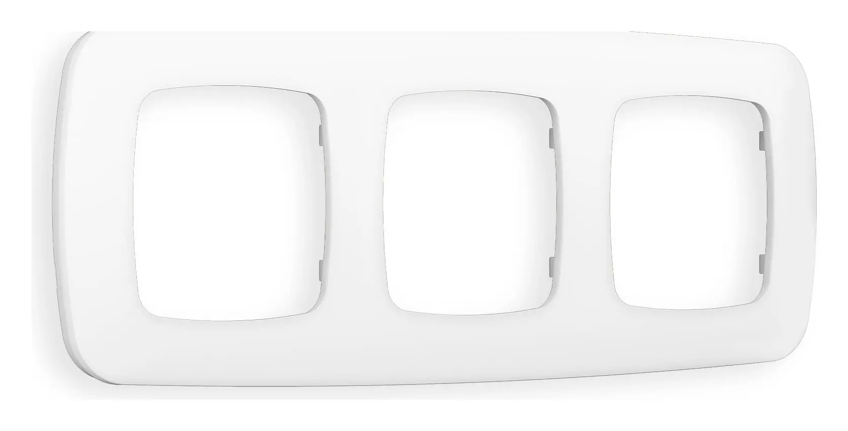 Изображение товара Рамка для розеток и выключателей Ambrella volt Omega Ecta OF140123 3 поста белый матовый