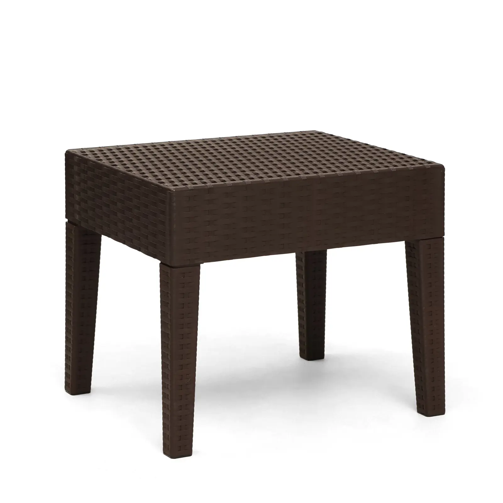 Изображение товара Нераздвижной садовый стол Rattan Ola Dom 46 см x 53 см x 35 см пластик коричневый