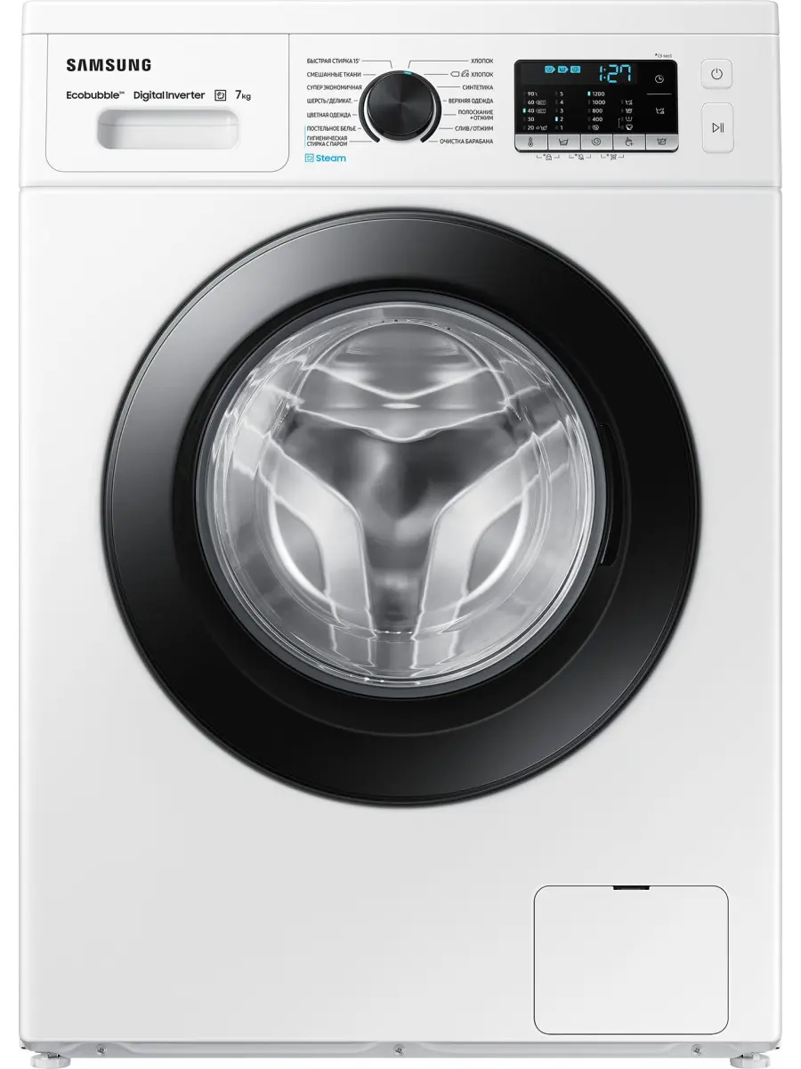 Изображение товара Стиральная машина Samsung WW70AG5S21CELP с паром 7кг 60x85x0 цвет белый