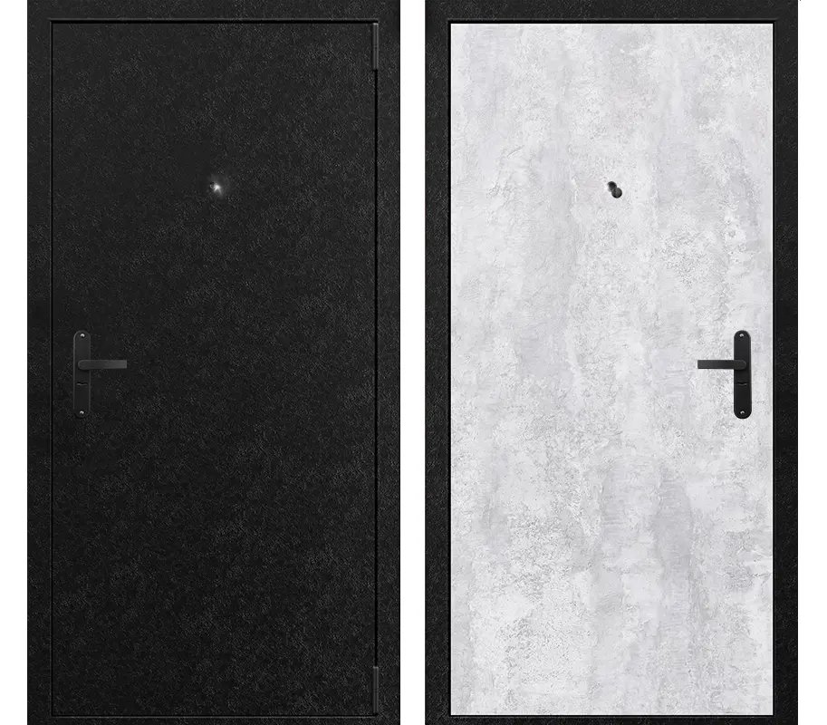 Изображение товара Входная дверь Такт-тайм Уют 5 правый 200x95см черный цмент светлый
