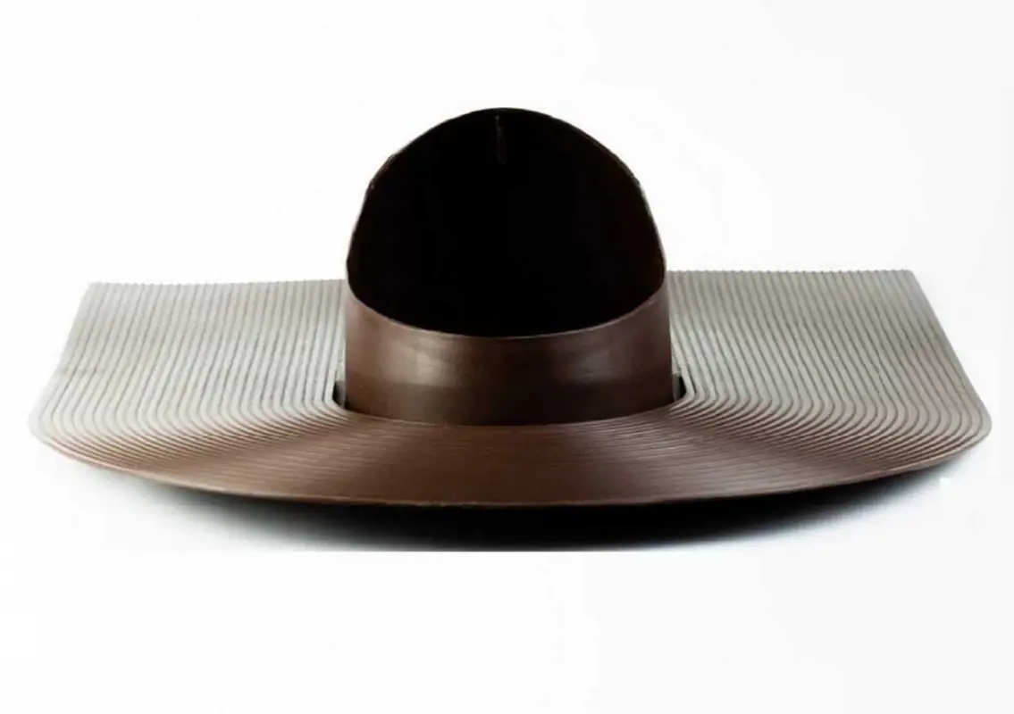 Изображение товара Проходной элемент Polivent для битумной кровли коричневый 250х160 мм