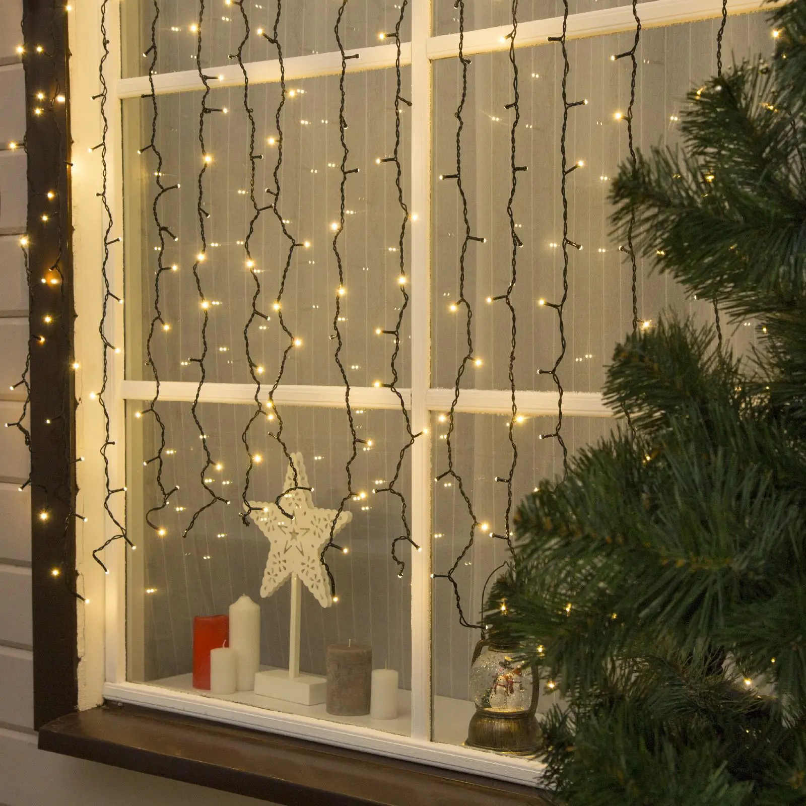 Изображение товара Электрогирлянда универсальная Luazon lighting 3584252 занавес 2x2 м 360 ламп прозрачный 1 режимов работы