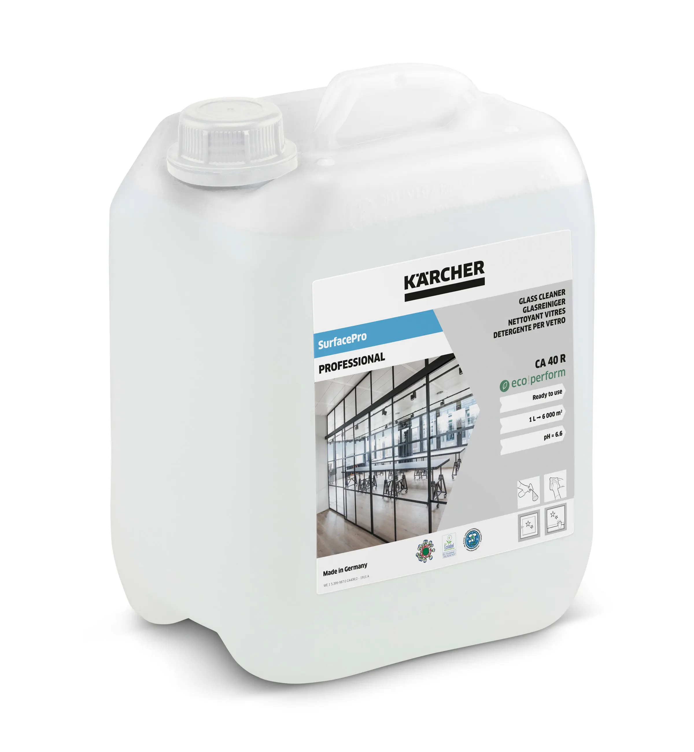 Изображение товара Средство для мытья стекол Karcher SurfacePro CA 40 R eco!perform 6.295-688.0 5 л