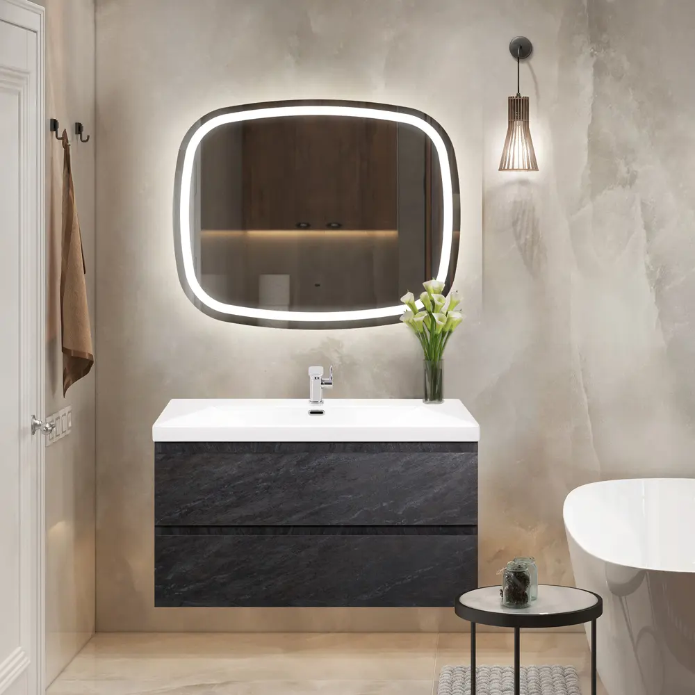 Изображение товара Зеркало для ванной Cezares Molveno CZR-SPC-MOLVENO-1200-800-MOV с подсветкой 120x80см