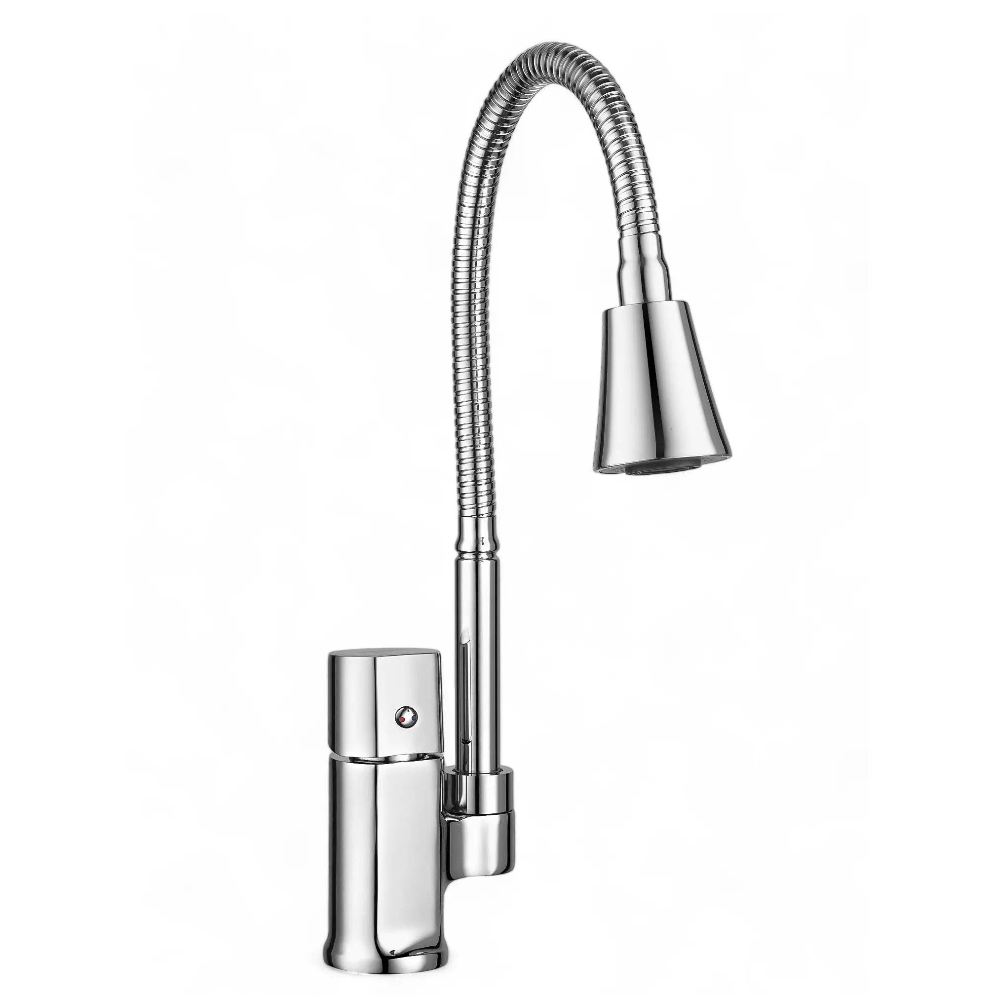 Изображение товара Смеситель для кухни с гибким изливом и двухрежимным аэратором хром POTATO