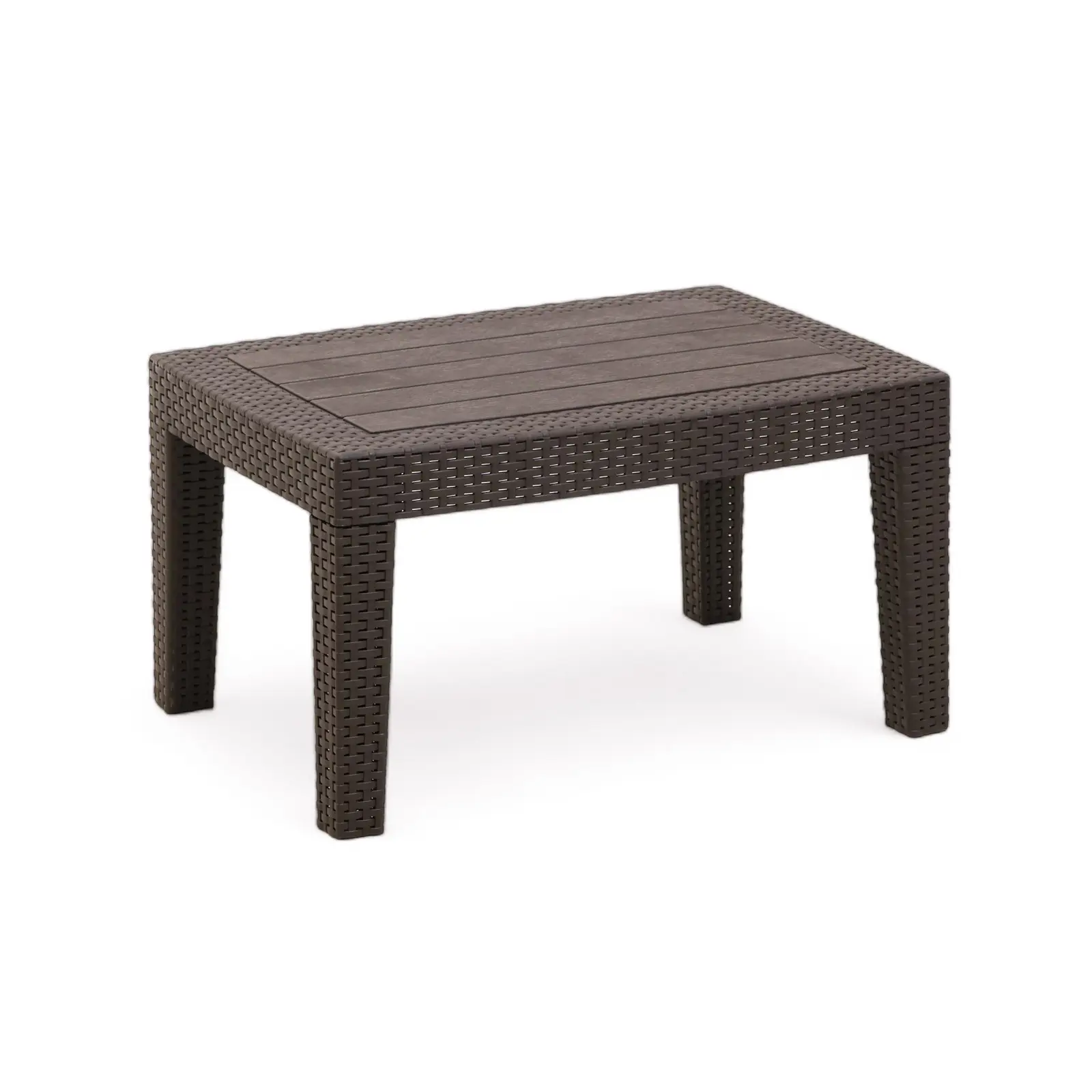 Изображение товара Нераздвижной садовый стол Бора 50.5 см x 70.5 см x 38.5 см пластик цвет коричневый