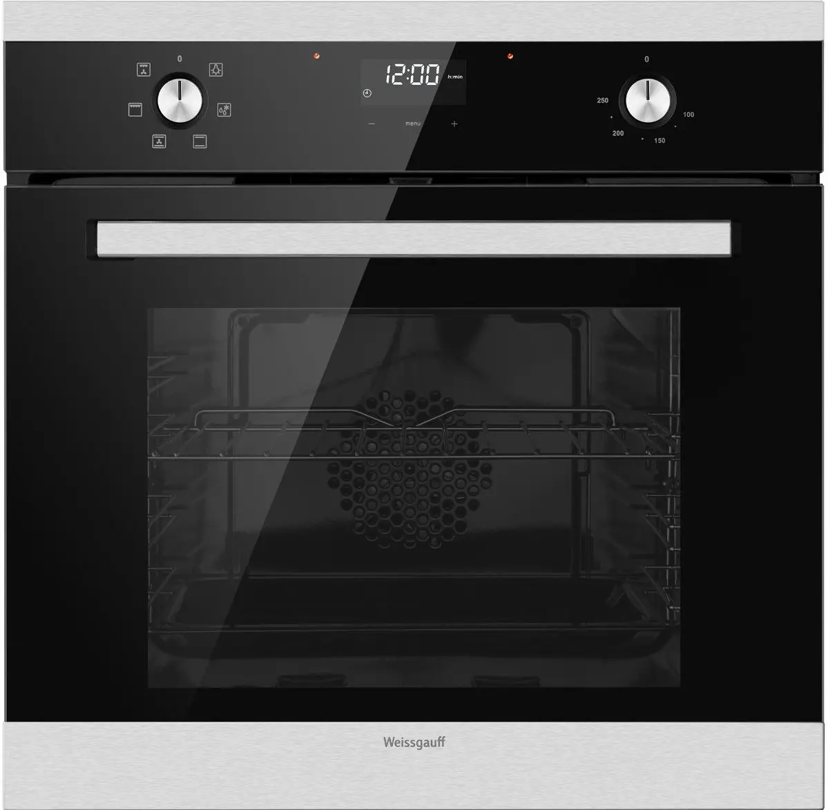 Изображение товара Встраиваемый духовой шкаф Weissgauff Eov 670 Sx 59.60x60x60 см цвет черный