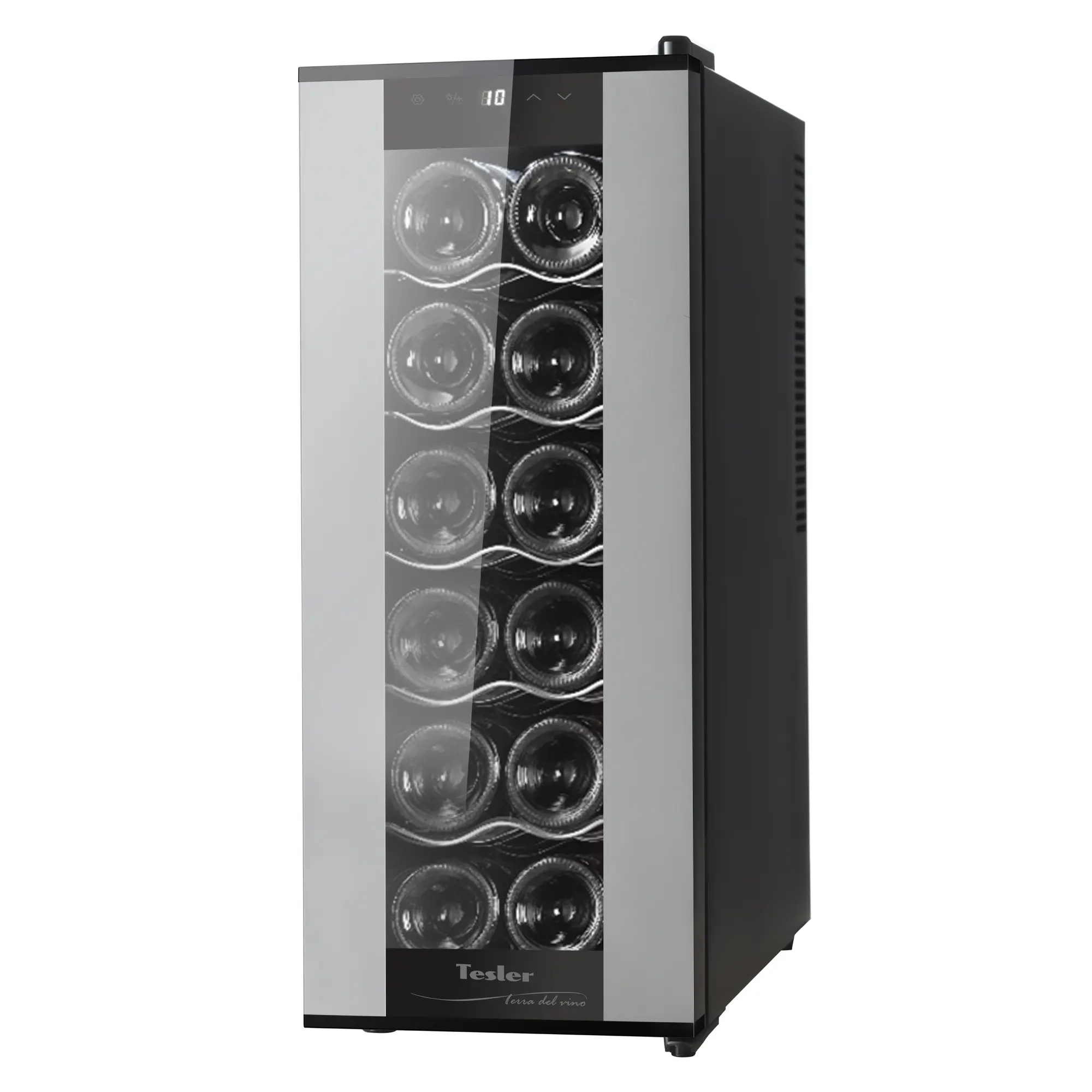Изображение товара Винный шкаф Tesler WCV-120 на 12 бутылок, термоэлектрический, черный/стекло