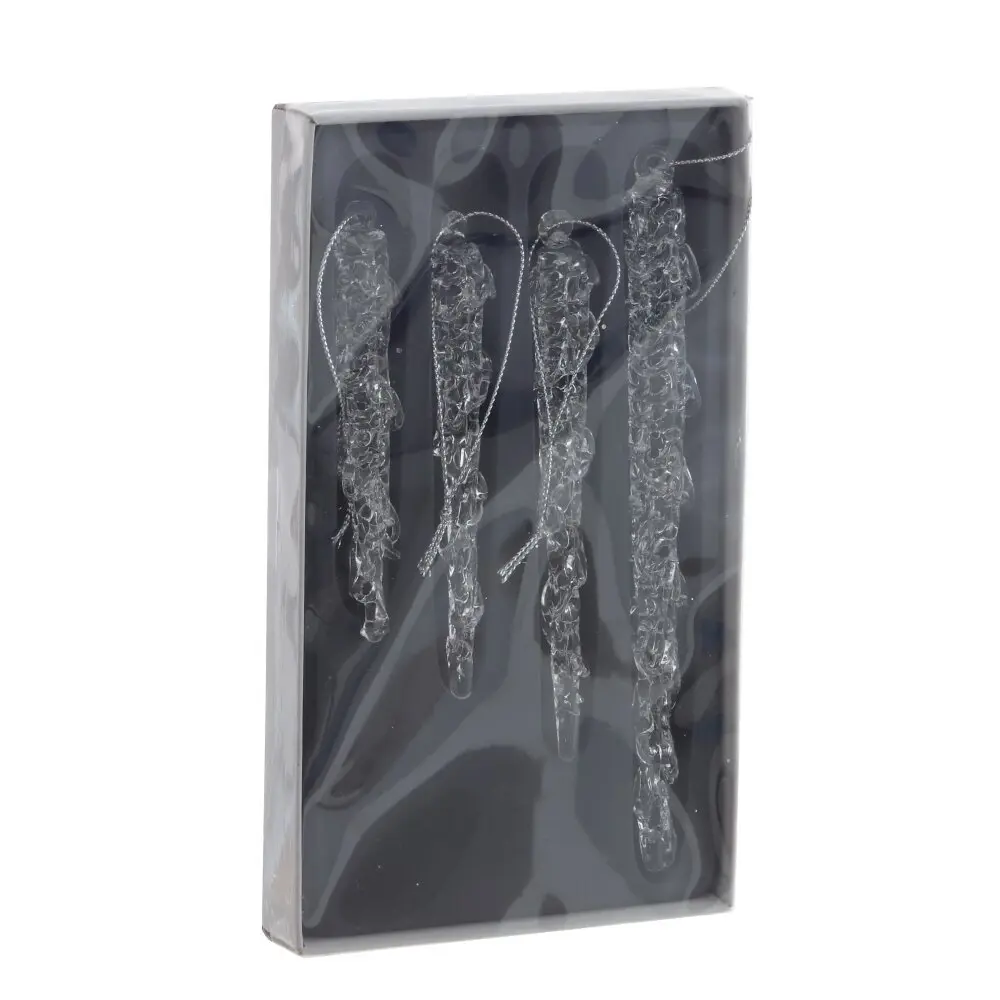 Изображение товара Набор елочных игрушек 805824 22 см x 2.5 см бесцветный/прозрачный 4 шт