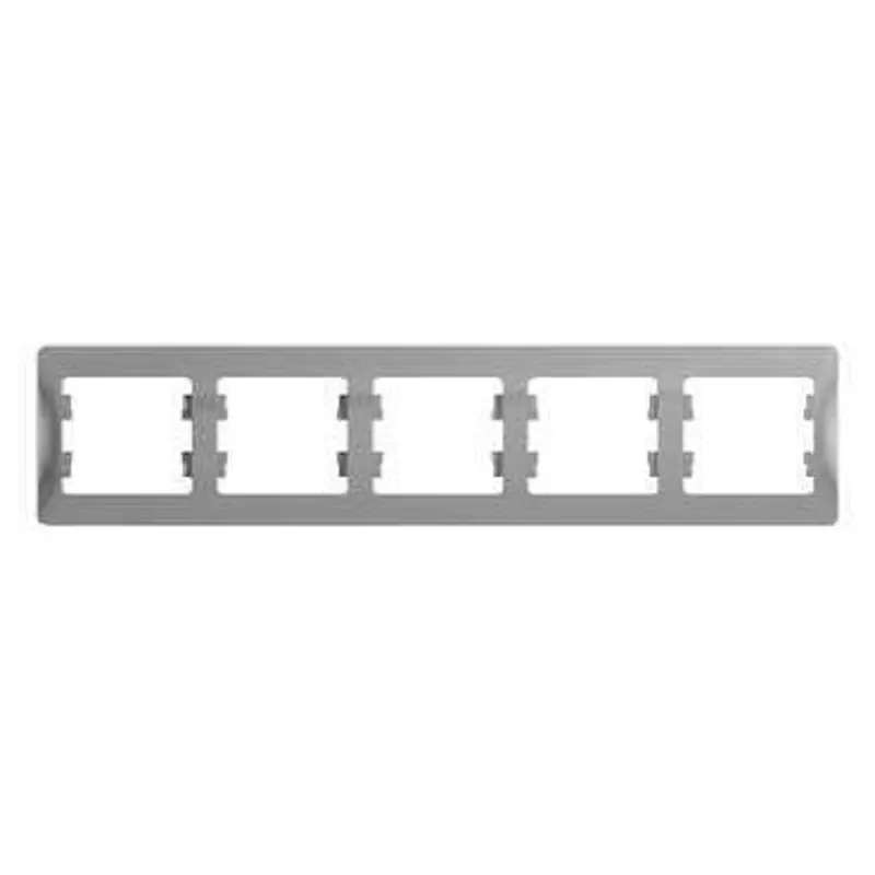 Изображение товара Рамка для розеток и выключателей Systeme electric Glossa 5 постов алюминий