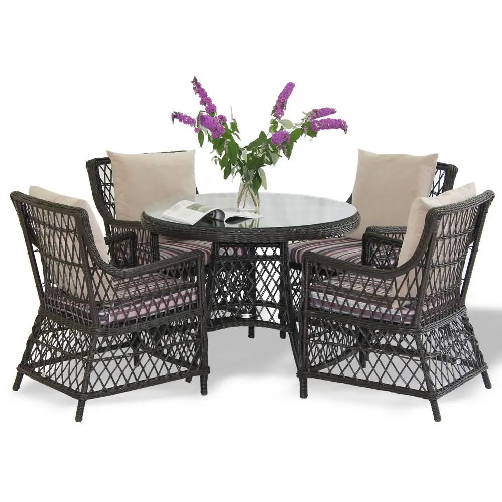 Изображение товара Набор обеденной мебели для сада Malacca Гайс полиротанг венге 5 предметов