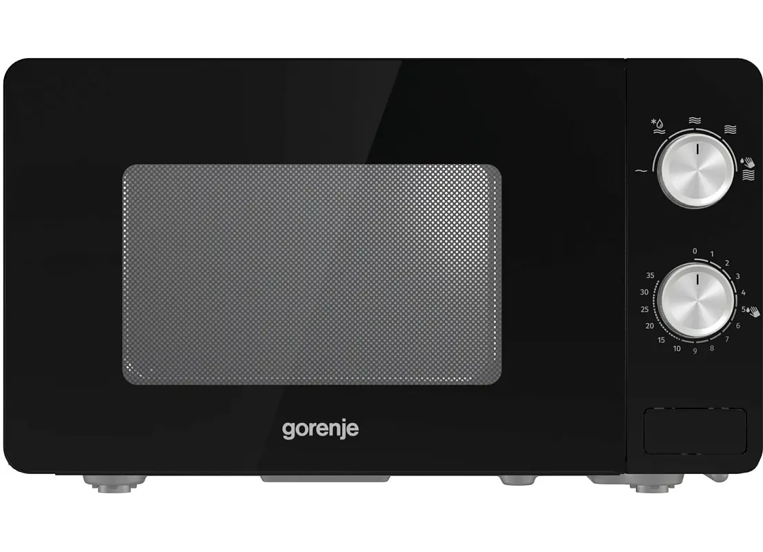 Изображение товара Отдельностоящая микроволновая печь Gorenje MO20E1B 45.1x25.7x34.3 см 20 л цвет черный