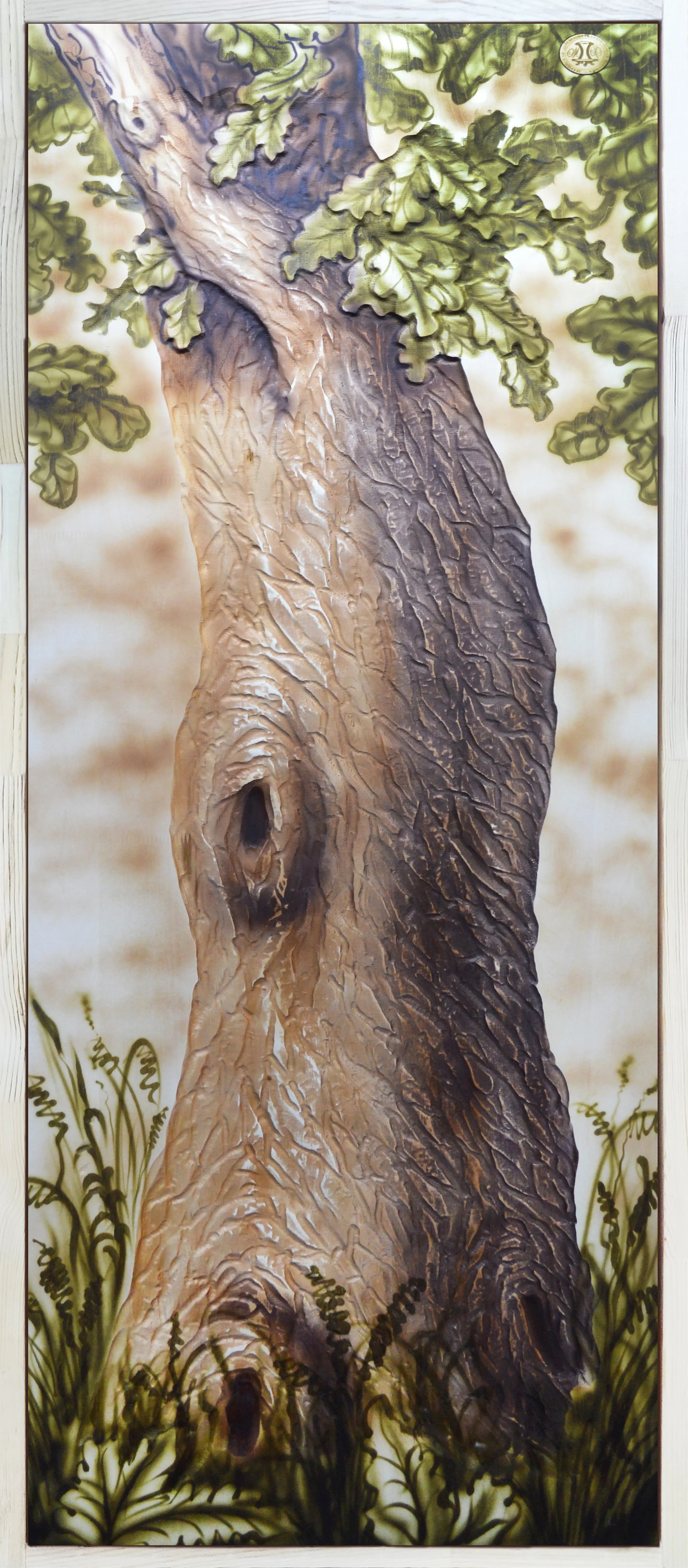 Изображение товара Дверь для бани деревянная Липа Dlyabani Сказочный дуб 190x70см %%00736%% Двусторонний (универсальный)