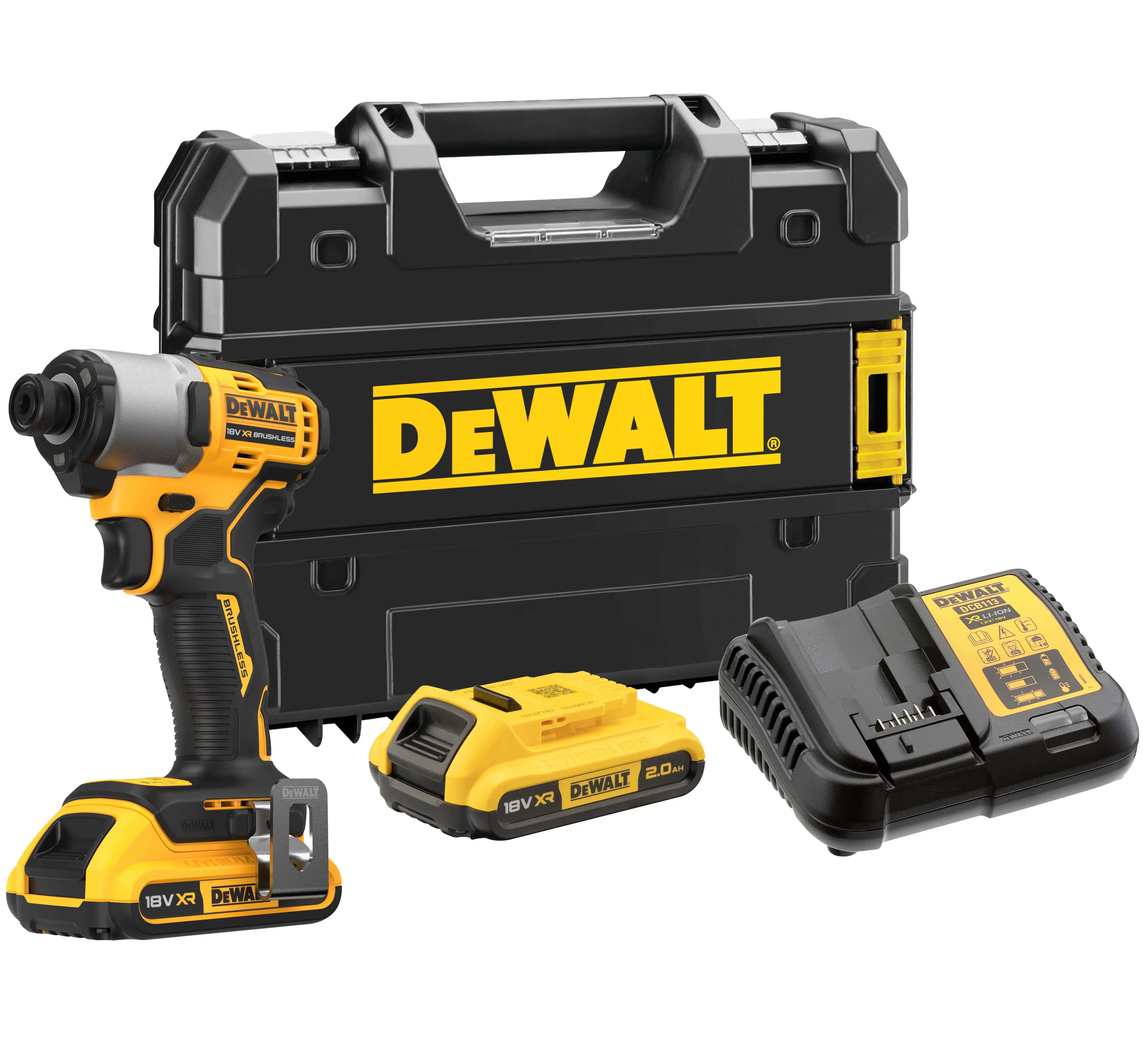 Изображение товара Шуруповерт аккумуляторный бесщеточный ударный Dewalt DCF840D2T, 18 В Li-Ion 2x2 Ач