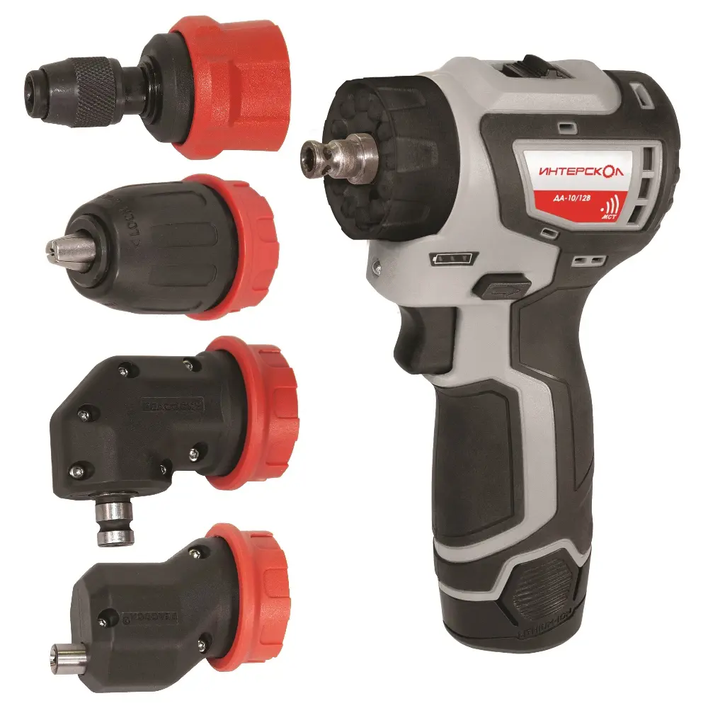 Изображение товара Дрель-шуруповерт аккумуляторная бесщеточная Интерскол 687.2.2.78, 12 В Li-Ion 2x2 Ач