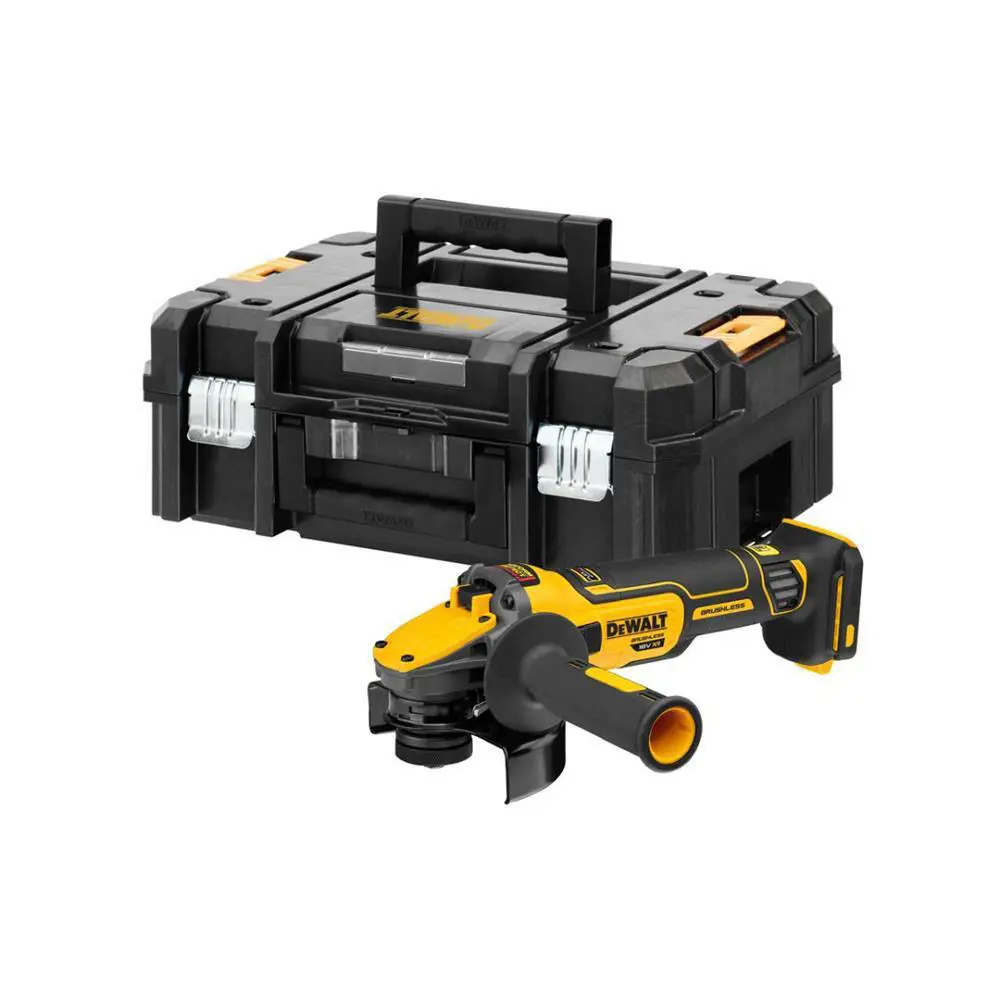 Изображение товара УШМ аккумуляторная бесщеточная Dewalt DCG409VSNT-XJ, 18 В Li-Ion 125 мм, без АКБ и ЗУ