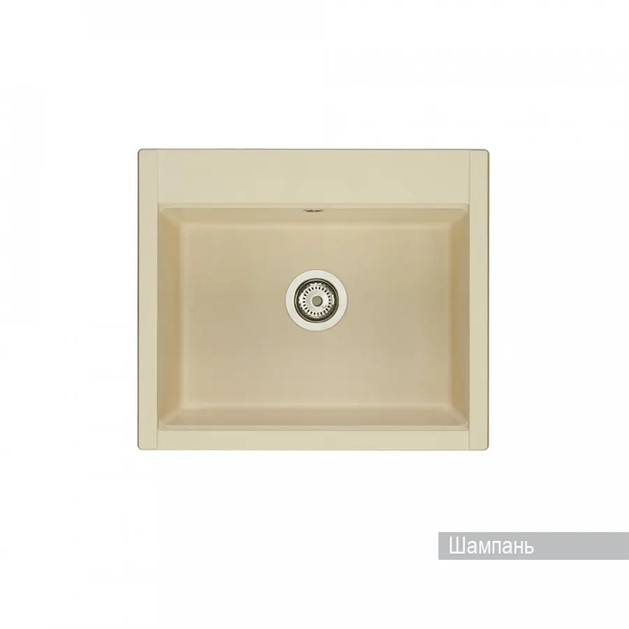 Изображение товара Мойка для кухни Aquaton Делия глубина чаши 200 см 60.2x51.7 см искусственный камень цвет светло-бежевый