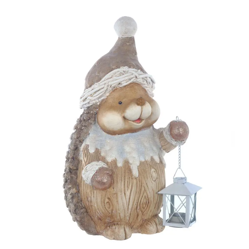 Изображение товара Новогоднее украшение Ежик 26x44x23 см цвет бежевый