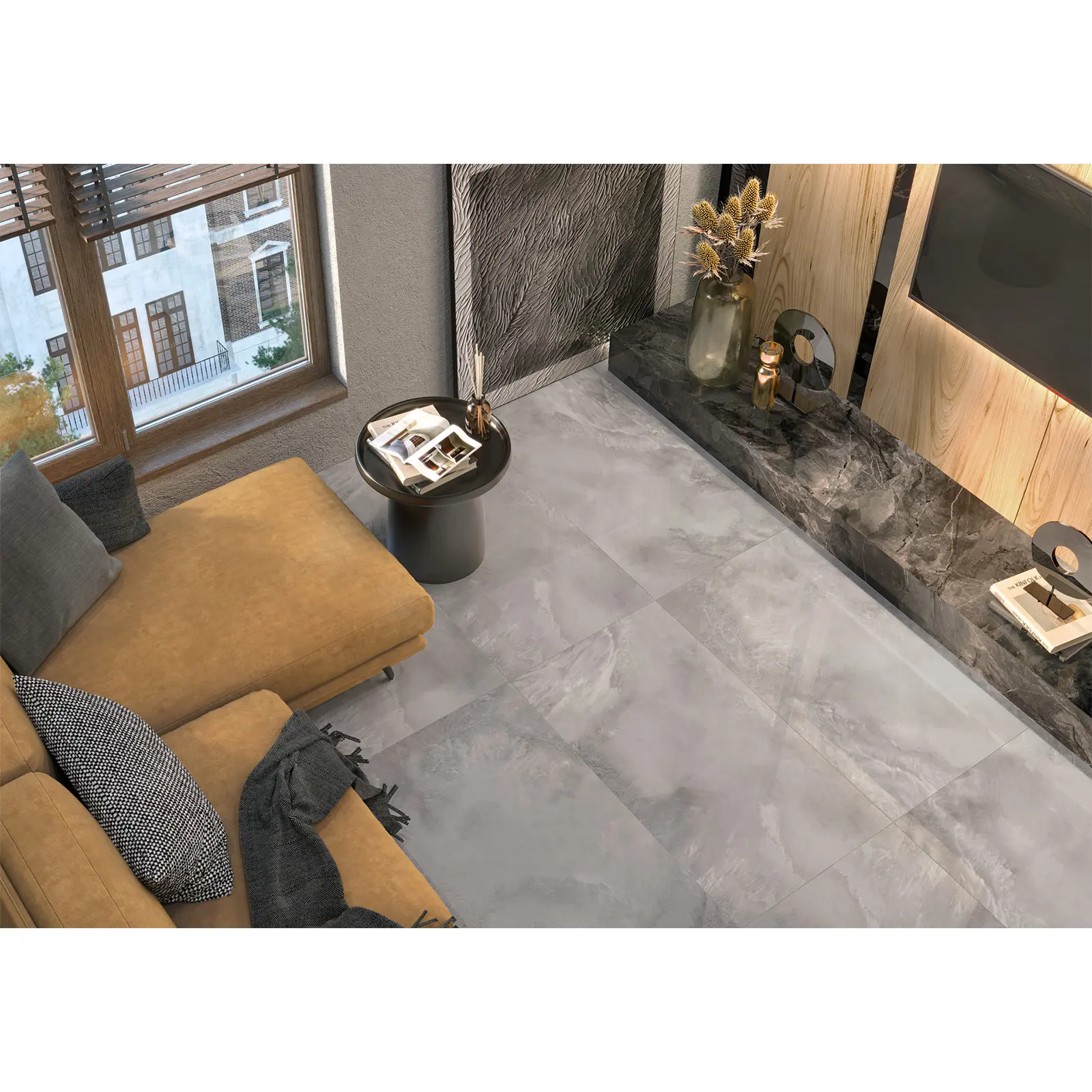 Изображение товара Керамогранит LCM полированный 60x120 см серый на внутренние поверхности