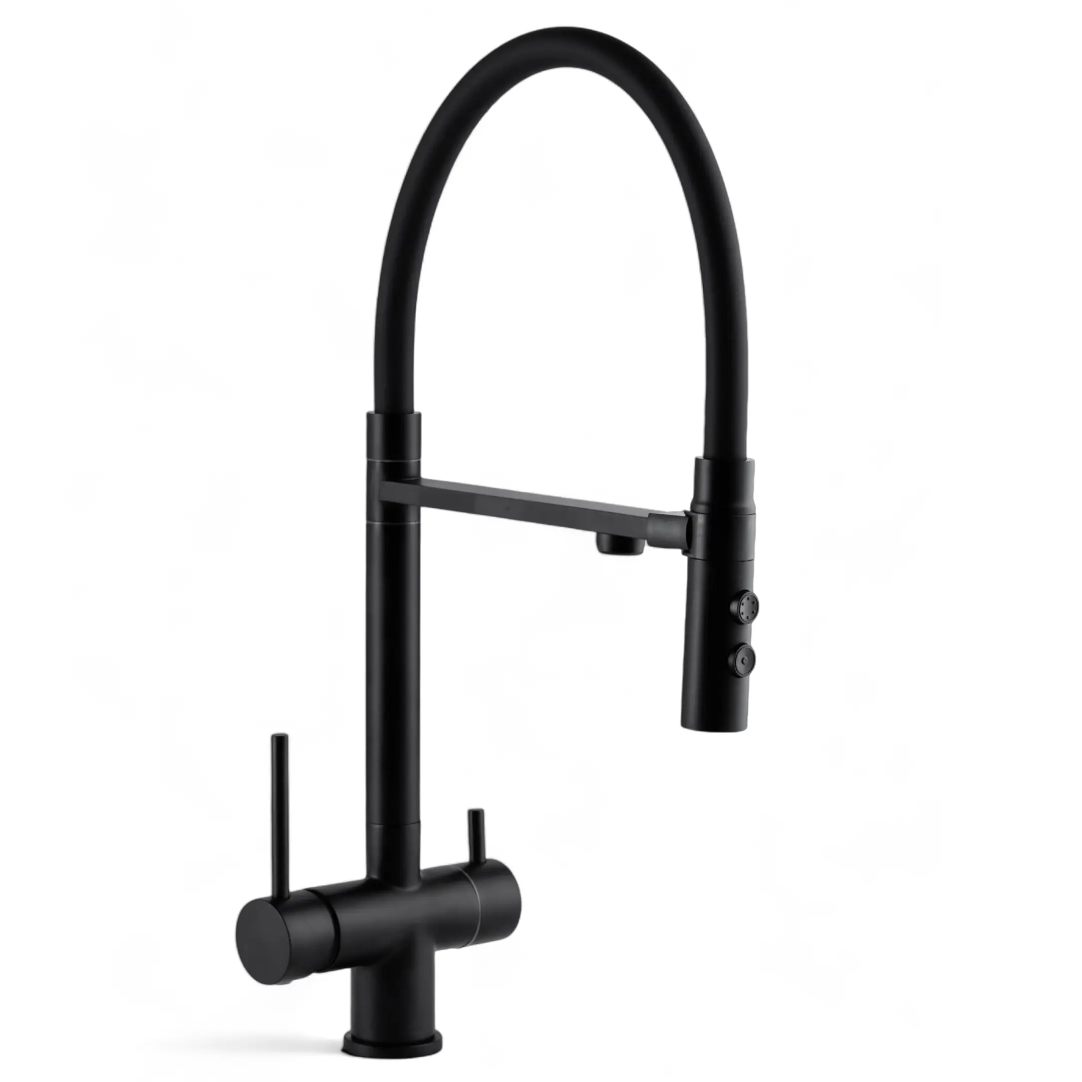 Изображение товара Смеситель для кухни ALOUTE A61213H-2 гибкий излив черный с фильтрацией воды