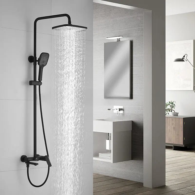 Изображение товара Душевая стойка Shevanik S85 S8536H 4 режимная цвет черный