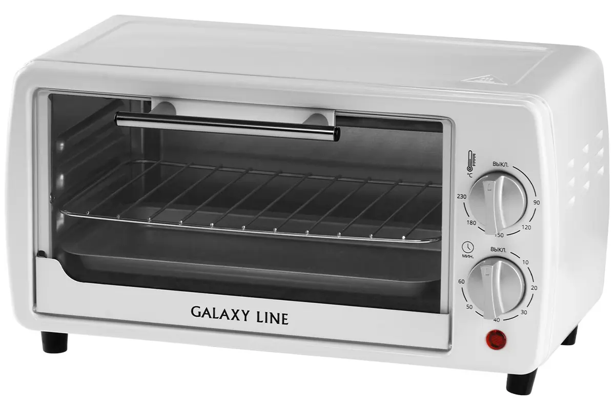 Изображение товара Электропечь 1000 Вт Galaxy 571582 28.4x25.4x40.1 см цвет белый