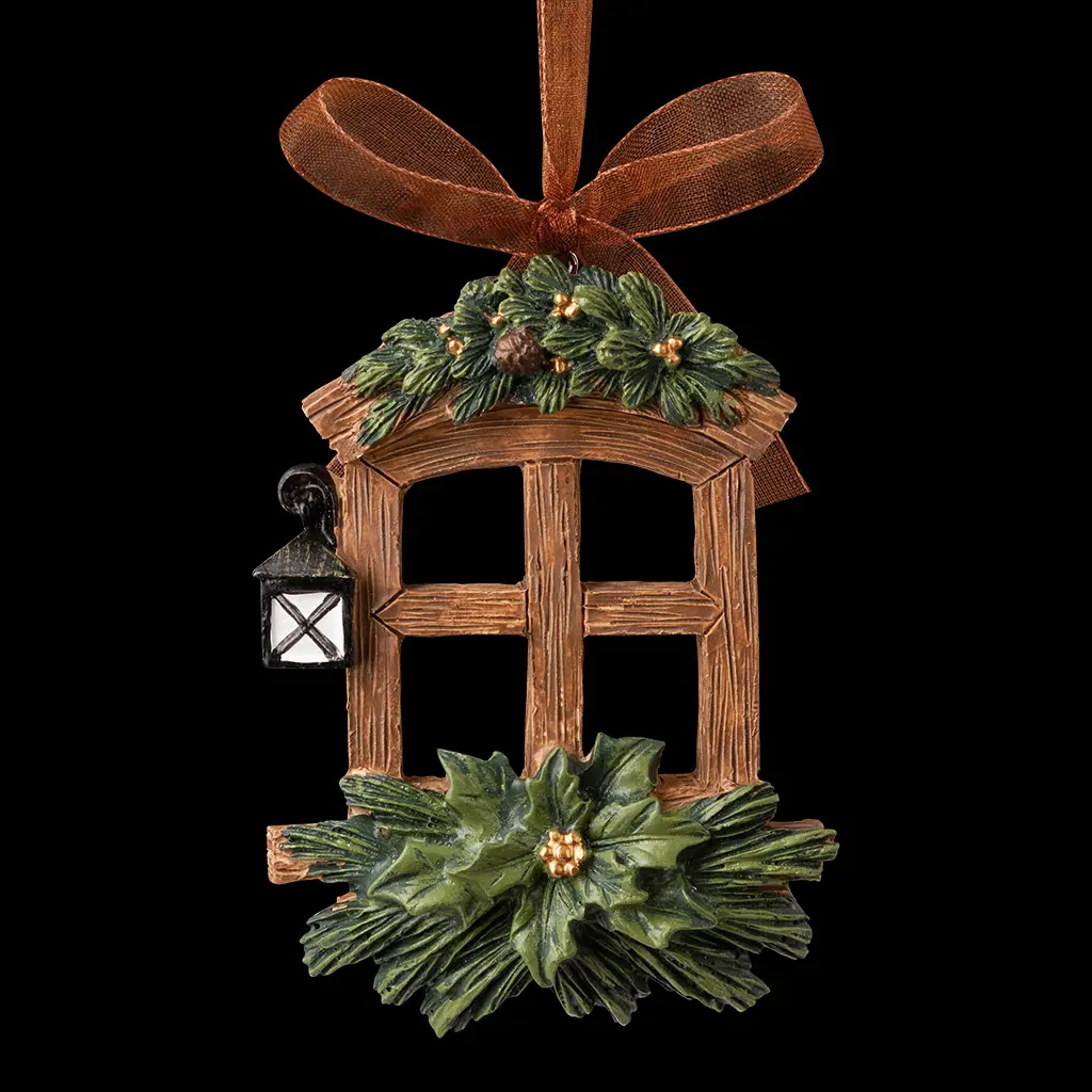 Изображение товара Елочная игрушка Erichkrause Окно с омелой 9 см x 1 см коричневый