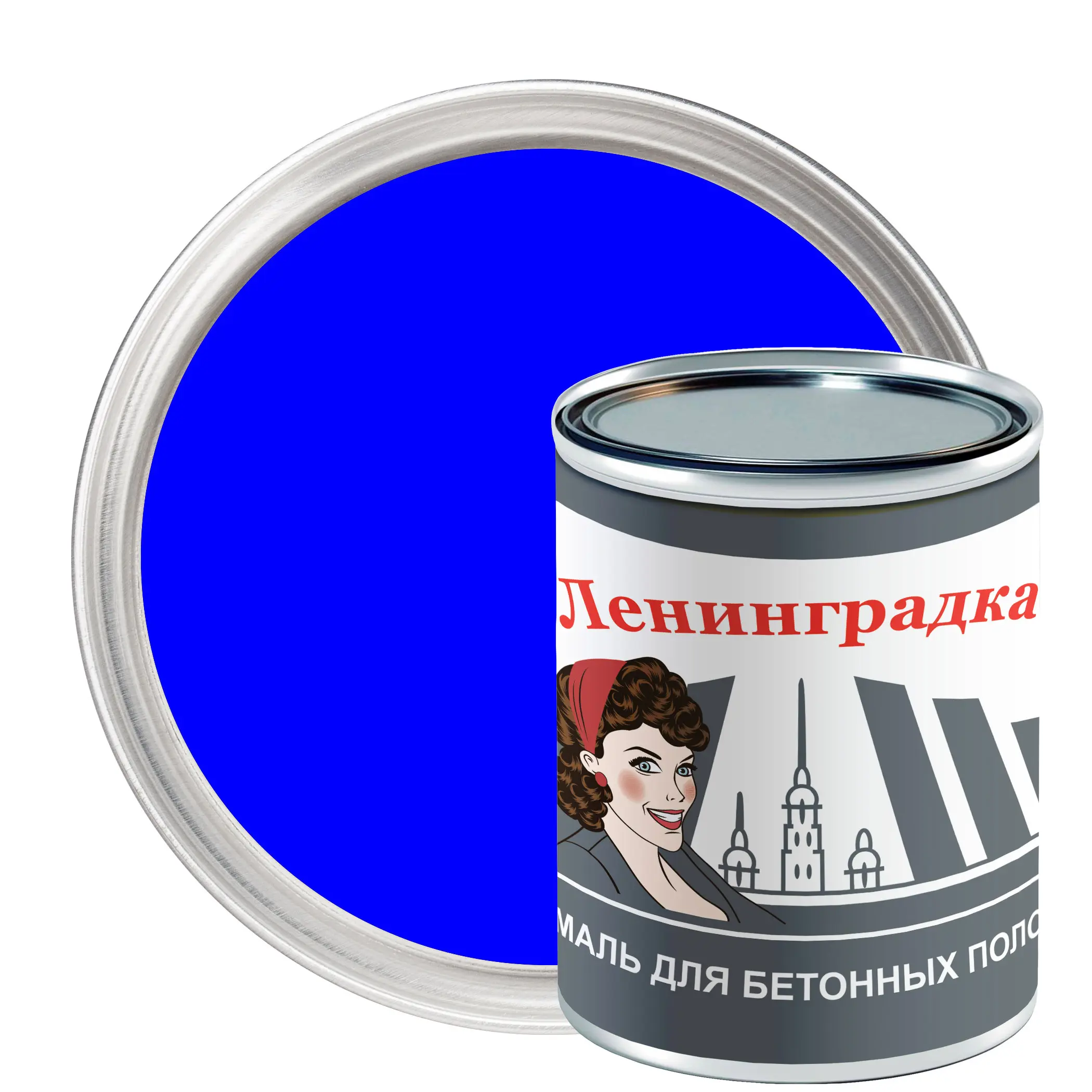 Изображение товара Краска для пола Ленинградка 0.8 л синий износостойкая влагостойкая