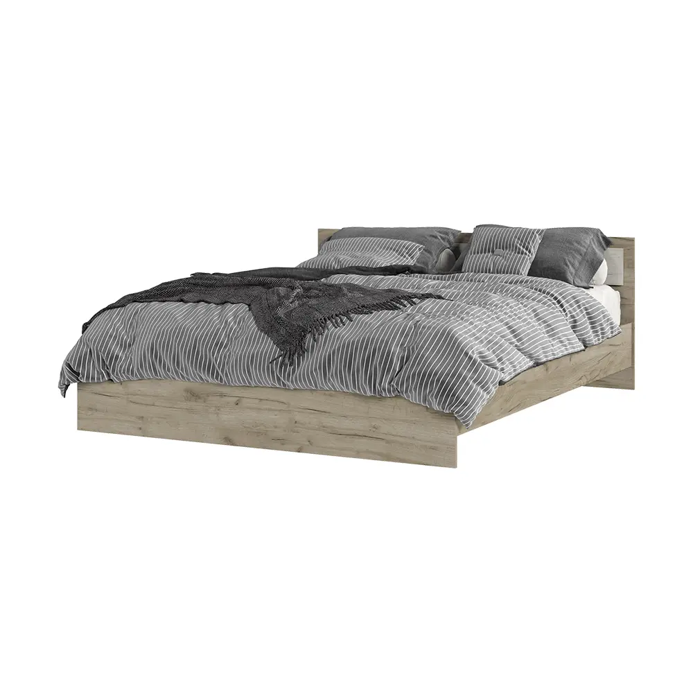 Изображение товара Кровать Стендмебель Кр601к 165.2x70x200 см ЛДСП цвет дуб крафт белый/белый