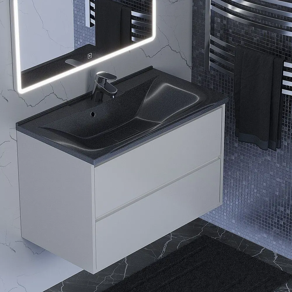 Изображение товара Раковина мебельная Uperwood upd elen Elen 74.3см цвет черный металл