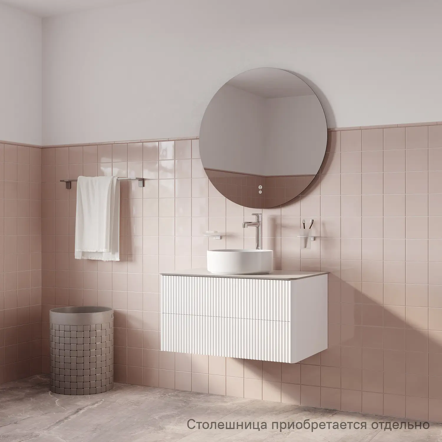 Изображение товара Тумба для ванной Iddis Aiger AIG80W0i95 подвесная под столешницу 80 см цвет белый