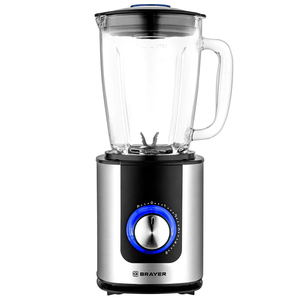Изображение товара Блендер стационарный Brayer BR1204 5 скоростей цвет серебристо-черный