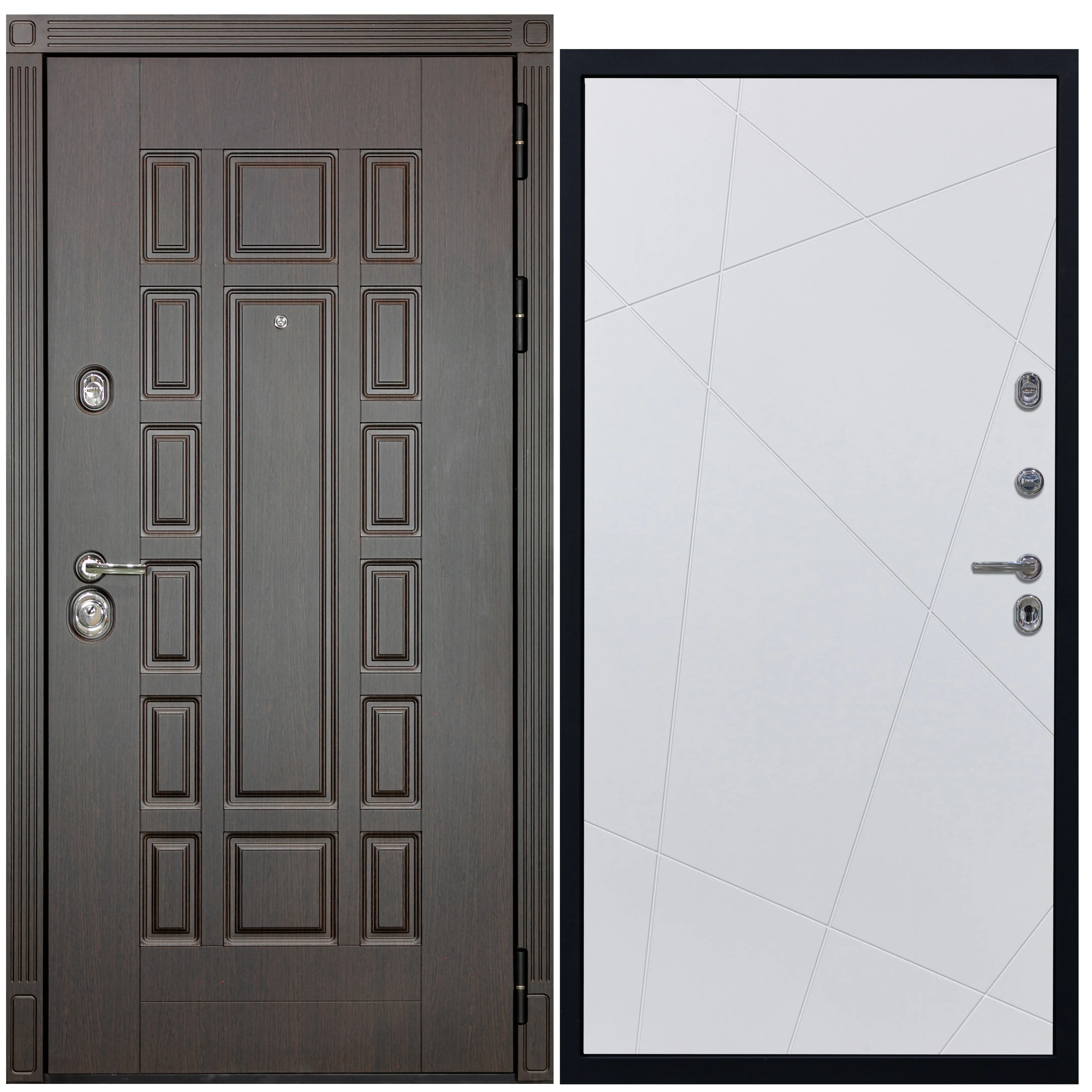 Изображение товара Входная дверь Diva ДХ-53 205x86см правый венге/Д11 белый софт