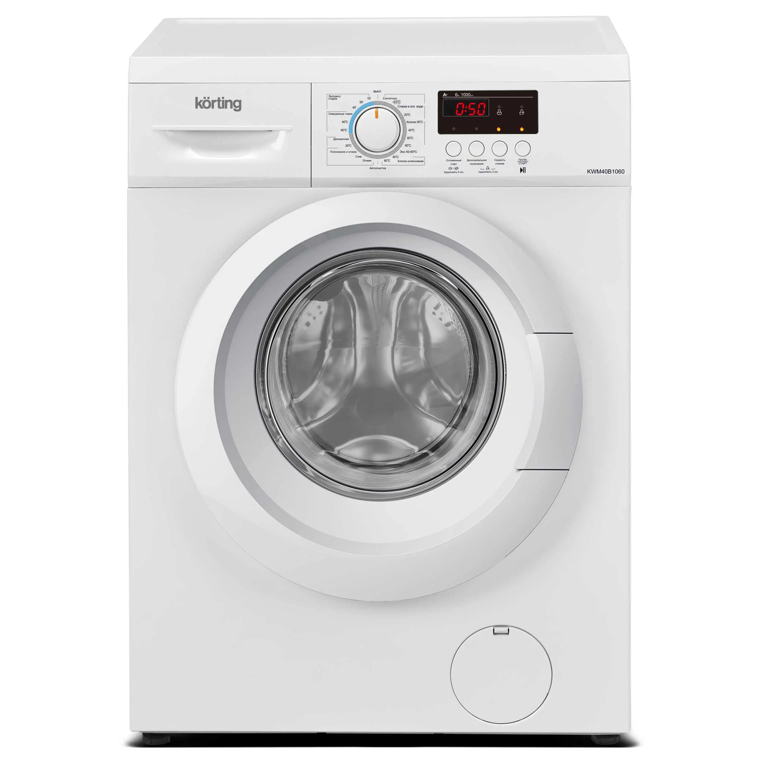 Изображение товара Стиральная машина Korting Kwm 40b1060 65x88x50 см 6 кг цвет белый