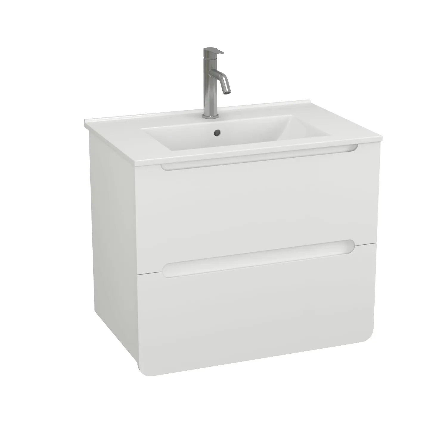 Изображение товара Тумба под раковину подвесная Veneciana 57041/700В 71см с раковиной цвет белый