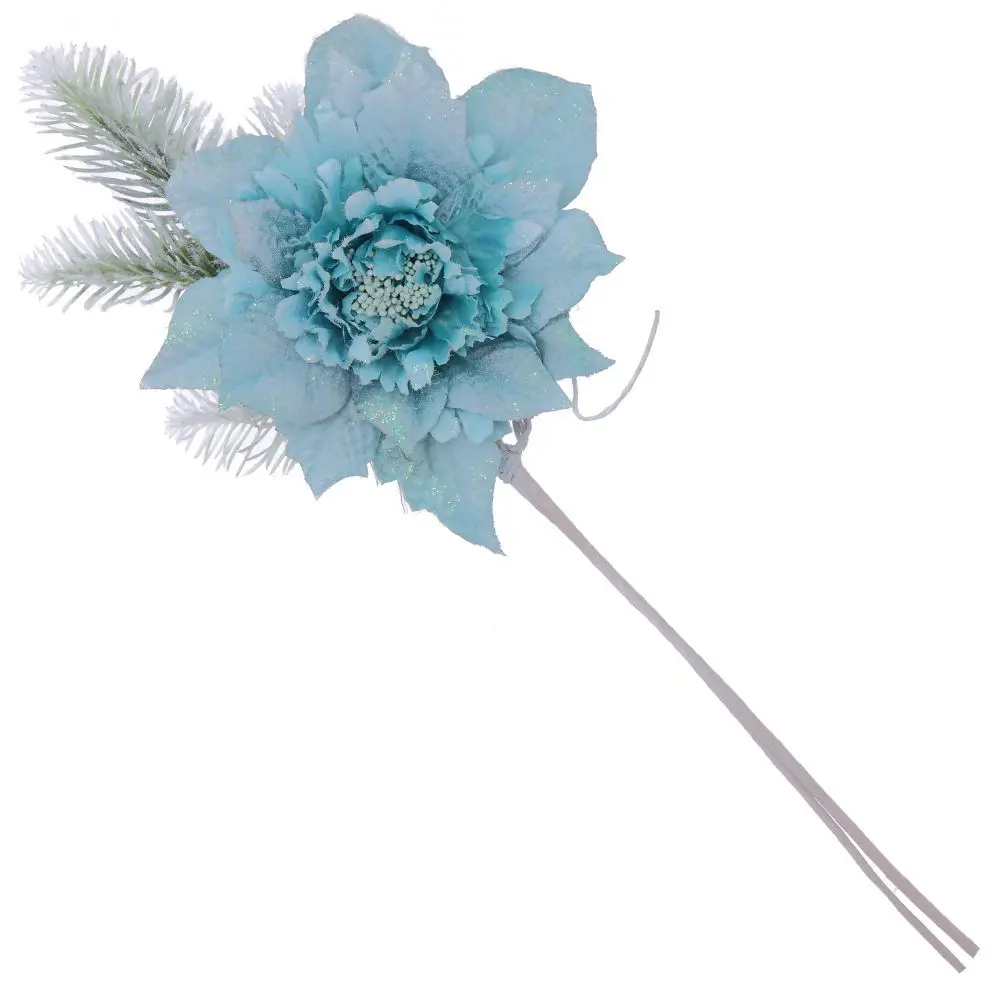 Изображение товара Новогоднее украшение 749464 10x44x17 см цвет голубой